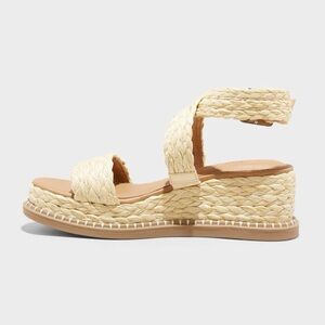 Universal Thread Tan Espadrille Sandals with Adjustable Ankle Strap
